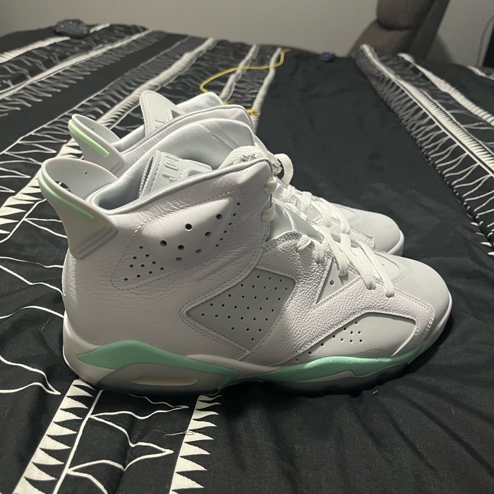 Jordan White and Mint Athletic Shoes